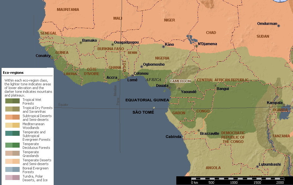 {Ecological regions of West Africa & the Congo Basin}