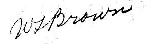{W L Brown signature}
